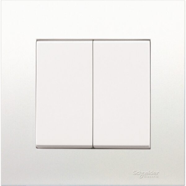 KB32_WE Công tắc đôi 2 chiều trắng Schneider dòng Vivace